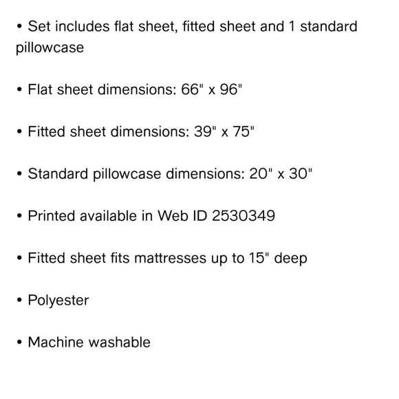 🆕️Microfibre 3 Pc. Sheet Set, Twin, Blush. - Picture 3 of 4